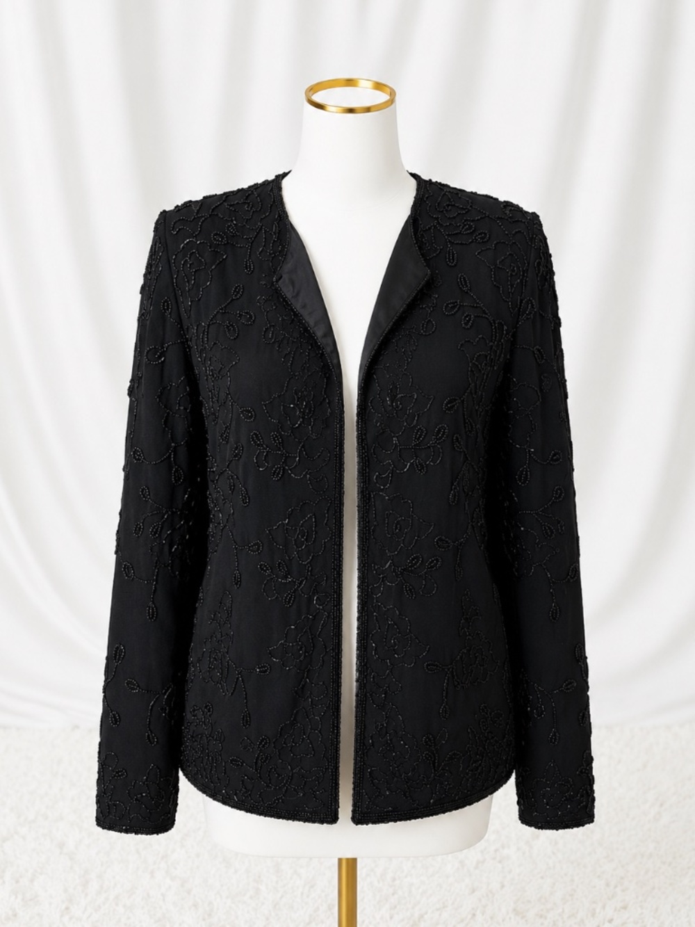 Rare Vintage "Jessica" Blouse-Jacket — PRISTINE BEADWORK (Size Small)